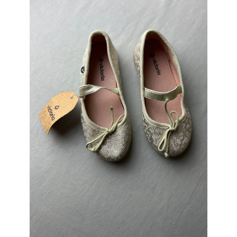 Victoria Toddler Glitter Ballet Flats Size 8 New with Tags